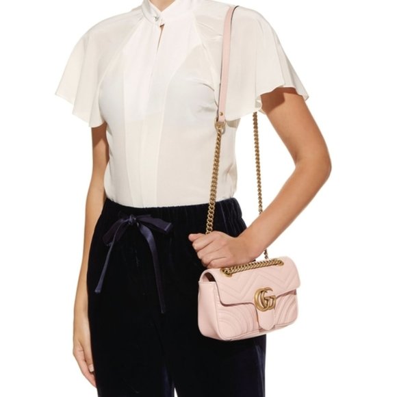 Gucci Small Marmont Matellasse Leather Crossbody - Picture 14 of 14